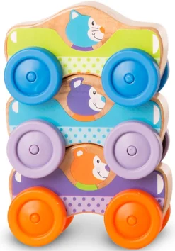 Melissa & Doug Stapelbare Autos Mit Holztieren -Baby Kleidung melissa and doug stapelbare autos mit holztieren 2