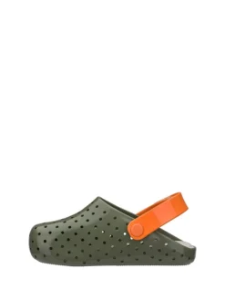 Melissa Clogs In Oliv/ Orange -Baby Kleidung melissa clogs in oliv orange 2