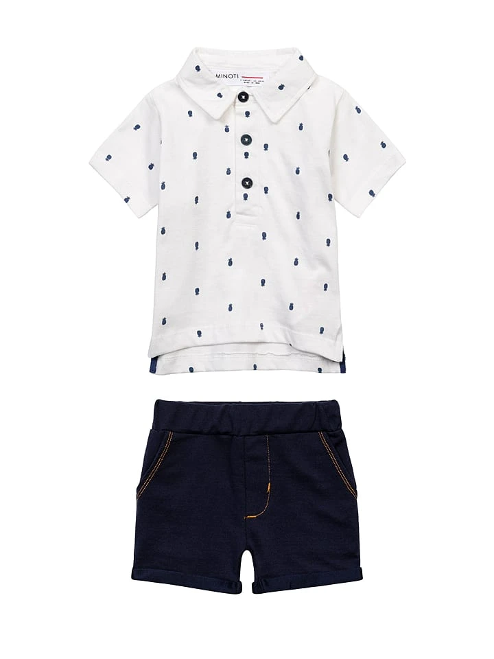 Minoti 2tlg. Outfit In Weiß/ Dunkelblau 1 Minoti 2tlg. Outfit In Weiß/ Dunkelblau