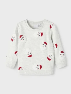 NAME IT Sweatshirt "Christmas" In Grau