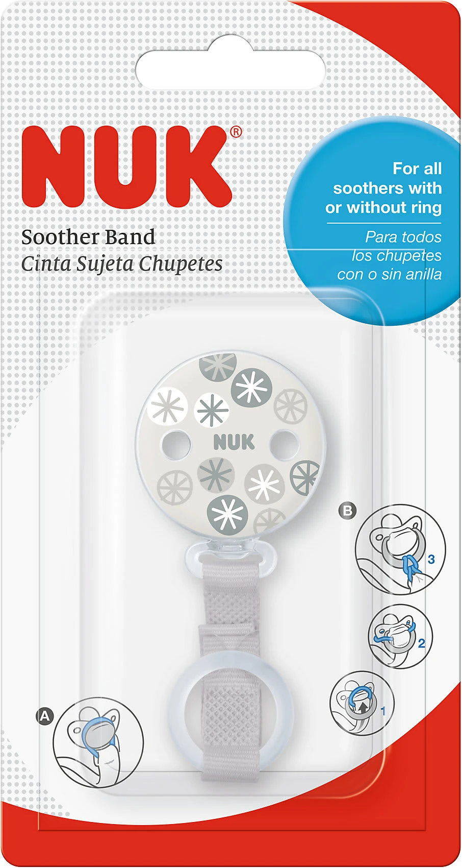 NUK Schnullerband, Für Alle Schnuller Mit Und Ohne Ring, 1 Stück, Sterne 2 NUK Schnullerband, Für Alle Schnuller Mit Und Ohne Ring, 1 Stück, Sterne – Bild 2