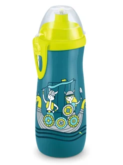 NUK Trinkflasche "Sports Cup" In Petrol/ Limette - 450 Ml