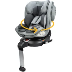 Kindersitz "Eno360 SL" In Light Grey Melange - Gruppe 0+/1/2/3