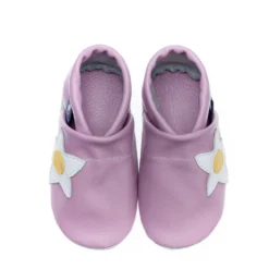 Krabbelschuhe / Lederpuschen Mit Blume In Lila / Weiß -Baby Kleidung pantau its a small world krabbelschuhe lederpuschen mit blume in lila weiss 2