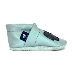 Krabbelschuhe / Lederpuschen Mit Elefant In Hellblau / Blau -Baby Kleidung pantau its a small world krabbelschuhe lederpuschen mit elefant in hellblau blau 3