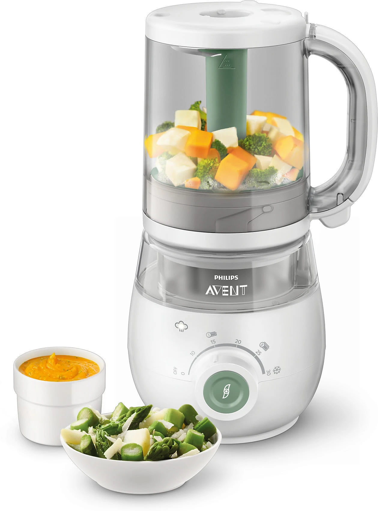 PHILIPS AVENT Gesunder 4-in-1-Babynahrungszubereiter SCF885/01, Grün 2 PHILIPS AVENT Gesunder 4-in-1-Babynahrungszubereiter SCF885/01, Grün – Bild 2