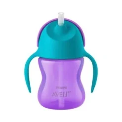 PHILIPS AVENT Trinklernbecher Mit Strohhalm, SCF796/02, 200ml, 9-12M In Lila