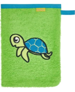Playshoes Frottee-Waschhandschuh Schildkröte In Grün