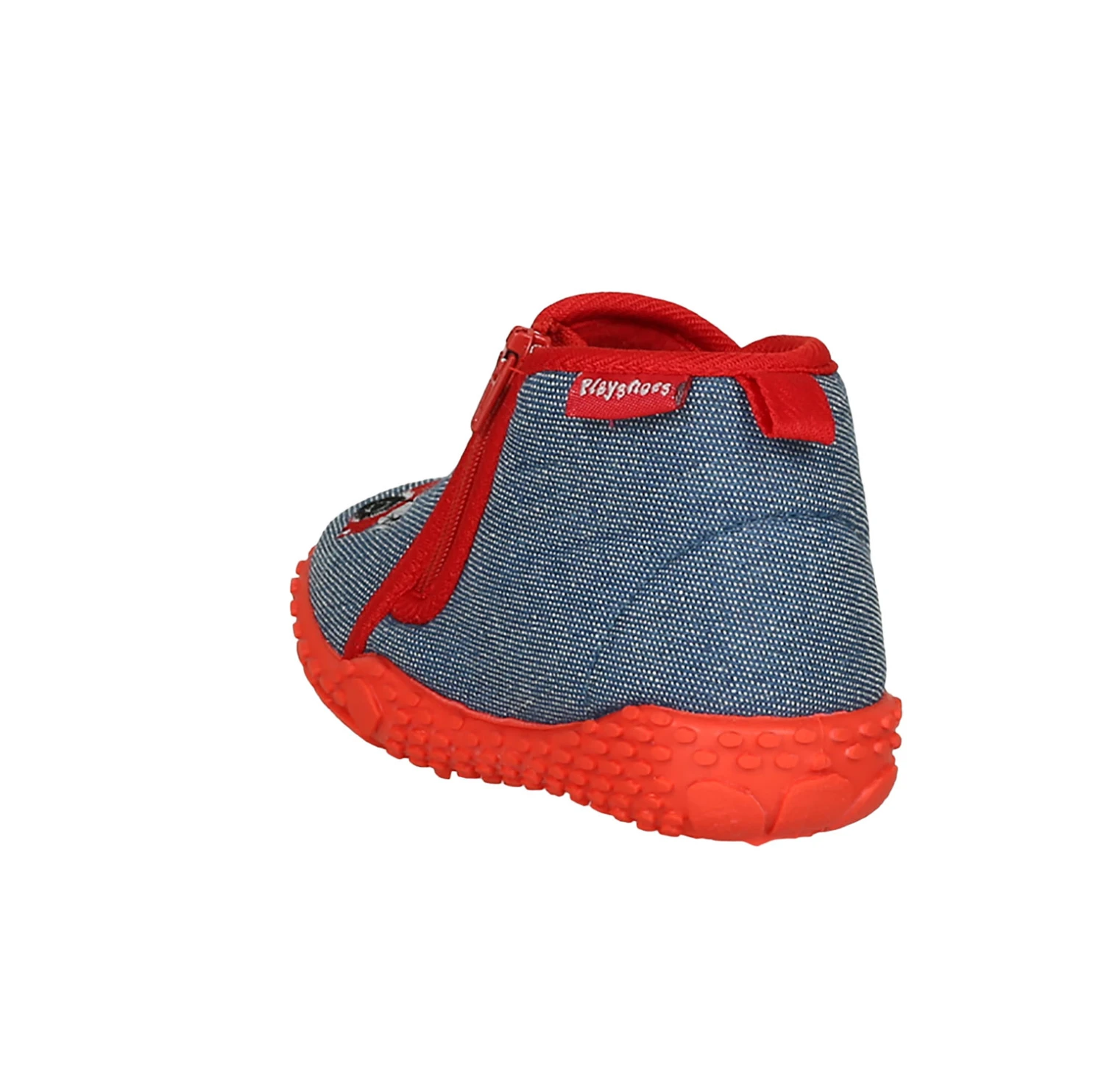 Playshoes Hausschuh Feuerwehr In Jeansblau 2 Playshoes Hausschuh Feuerwehr In Jeansblau – Bild 2
