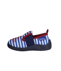 Playshoes Hausschuh Maritim In Marine/weiß