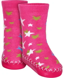 Playshoes Hüttenschuh Sterne In Pink -Baby Kleidung playshoes huttenschuh sterne in pink 2