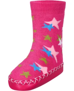 Playshoes Hüttenschuh Sterne In Pink -Baby Kleidung playshoes huttenschuh sterne in pink 3