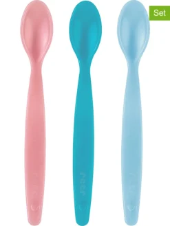 Reer 2er-Set: Fütterlöffel In Türkis/ Rosa - 2x 3 Stück