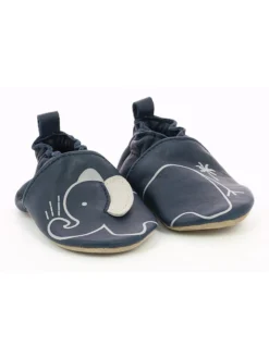 ROBEEZ Leder-Krabbelschuhe "Fanto" In Dunkelblau