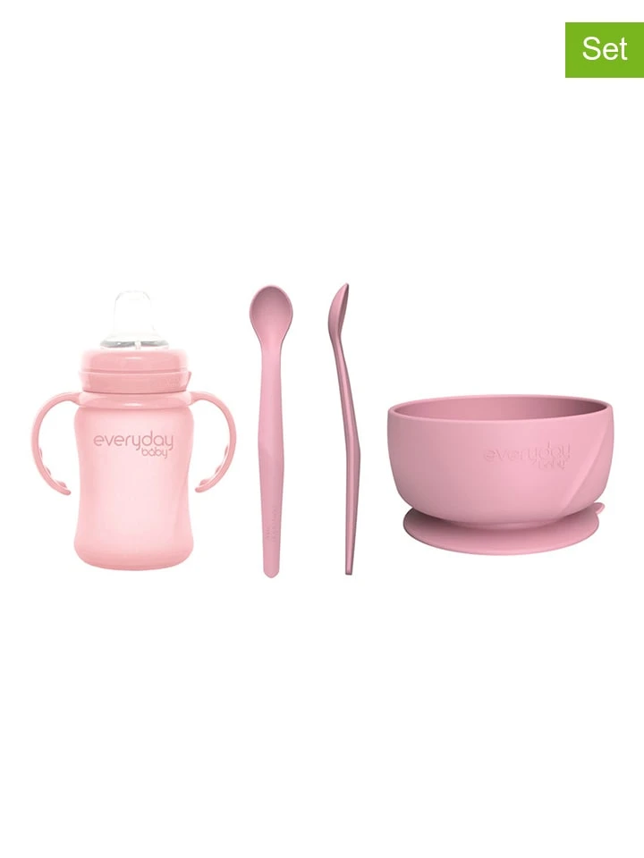 ROTHO 4tlg. Trink- & Esslern-Set In Rosa 1 ROTHO 4tlg. Trink- & Esslern-Set In Rosa