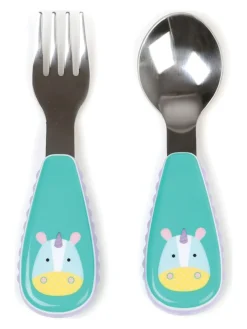 Skip Hop 2tlg. Besteck "Einhorn" In Türkis/ Silber