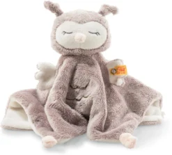 Steiff Soft Cuddly Friends Ollie Eule Schmusetuch (26 Cm) [rosébraun/creme]