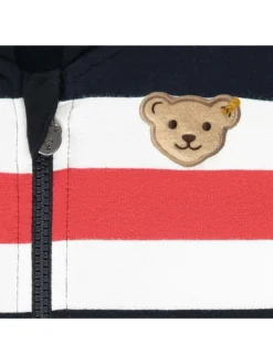 Steiff Sweatjacke In Dunkelblau/ Rot/ Weiß -Baby Kleidung steiff sweatjacke in dunkelblau rot weiss 2