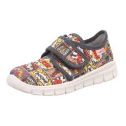 Superfit Geschlossener Hausschuh BOBBY In Grau/Mehrfarbig