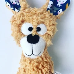 Rassel "Hase Rudolf Rumba" In Beige/Blau -Baby Kleidung trudchens welt rassel hase rudolf rumba in beige blau 4