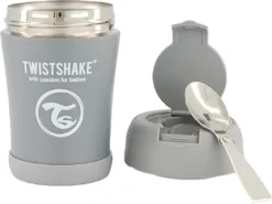 Twistshake Babykostwärmer, 350 Ml, Pastel Grey