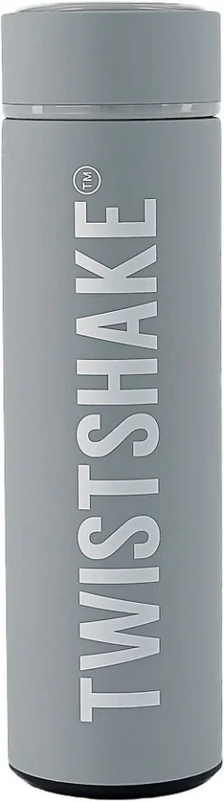 Twistshake Hot Or Cold Trinkflasche, 420ml, Grau