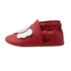 Leder-Krabbelschuhe "Elefant" In Rot -Baby Kleidung yalion leder krabbelschuhe elefant in rot 3