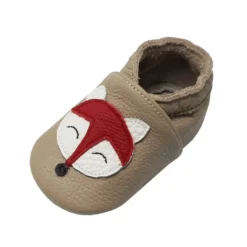 Leder-Krabbelschuhe "Fuchs" In Beige -Baby Kleidung yalion leder krabbelschuhe fuchs in beige 2