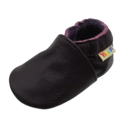 Leder-Krabbelschuhe In Dunkellila 8 Leder-Krabbelschuhe In Dunkellila -Baby Kleidung yalion leder krabbelschuhe in dunkellila 2