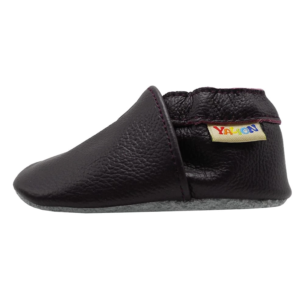 Leder-Krabbelschuhe In Dunkellila 4 Leder-Krabbelschuhe In Dunkellila – Bild 4