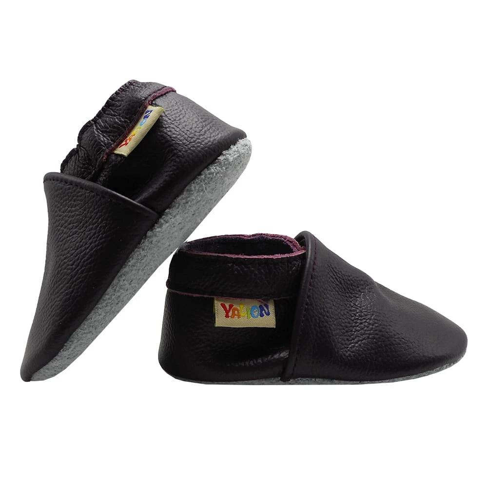 Leder-Krabbelschuhe In Dunkellila 5 Leder-Krabbelschuhe In Dunkellila – Bild 5