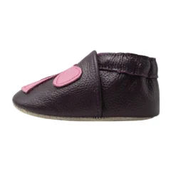 Leder-Krabbelschuhe "Schleifen" In Dunkellila -Baby Kleidung yalion leder krabbelschuhe schleifen in dunkellila 3